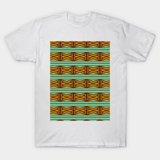 Vintage Art Deco Stained Glass Motif Pattern T-Shirt